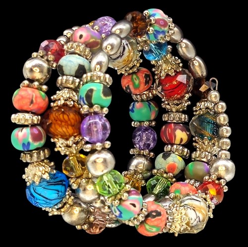 Bracciale elastico multicolore - elastico,