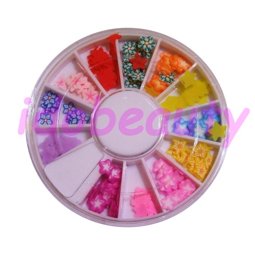 Fimo star flower mix - fimo,